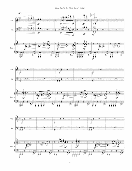 Piano Trio No. 3 ... Keith Jarrett (2014) for violin, cello and piano ( full score) image number null