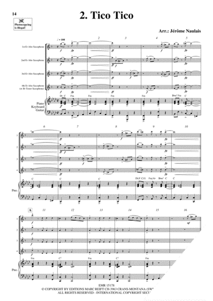 4 Alto Saxophones & Piano Vol. 4 image number null