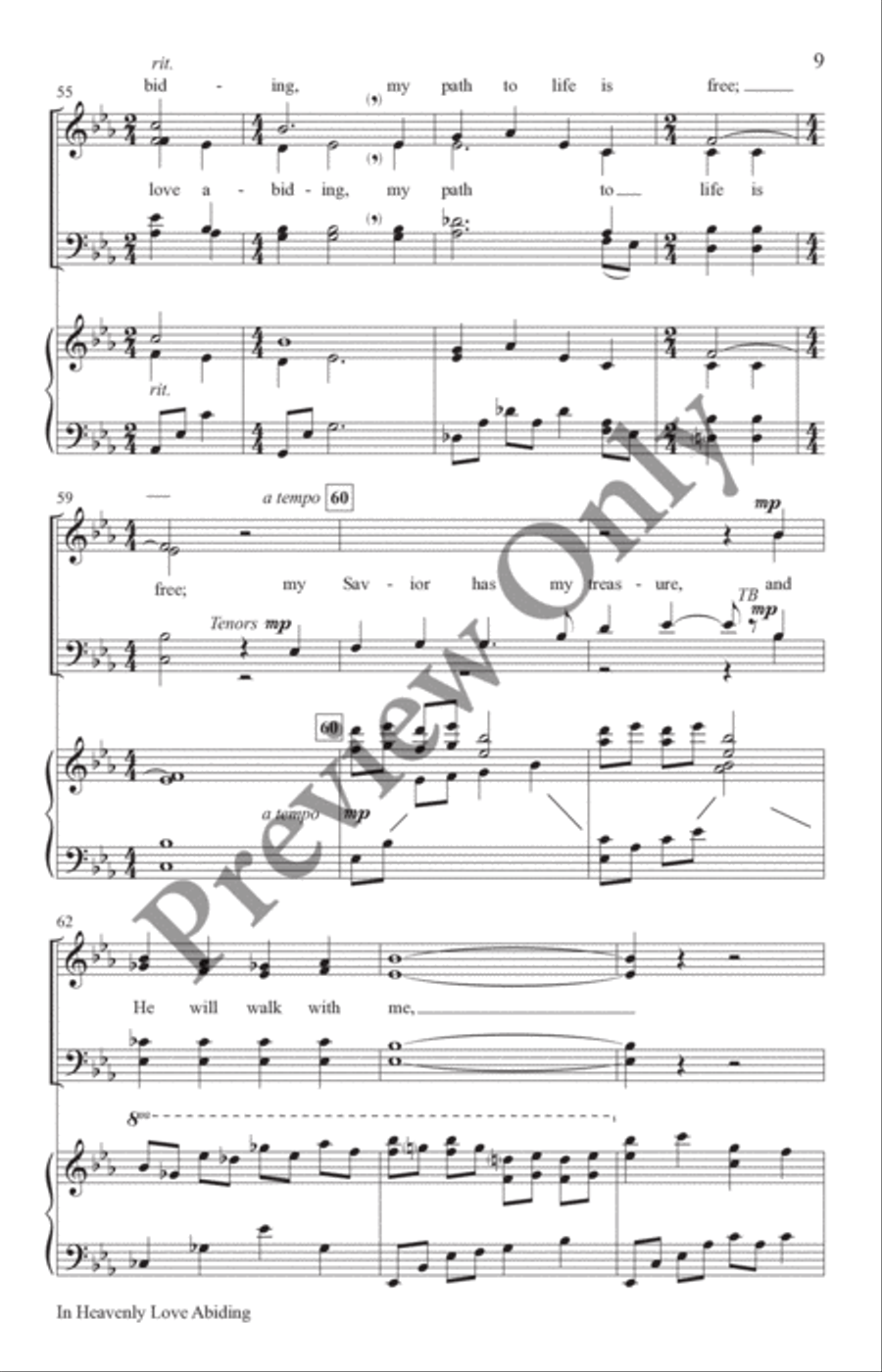 In Heavenly Love Abiding In Heavenly Love Abiding 4-Part scores gallery preview page 8