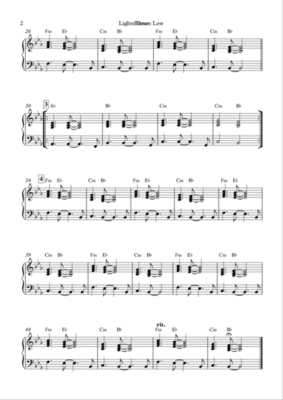 Lights Down Low Lights Down Low Piano Quartet scores gallery preview page 2