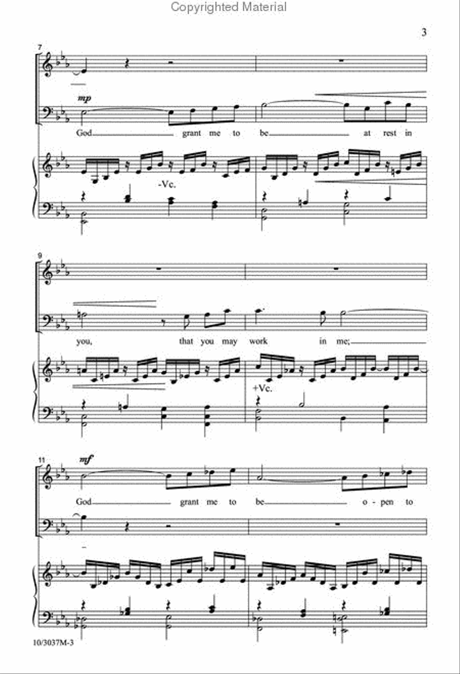 God, Grant Me to Be Silent 4-Part scores gallery preview page 3