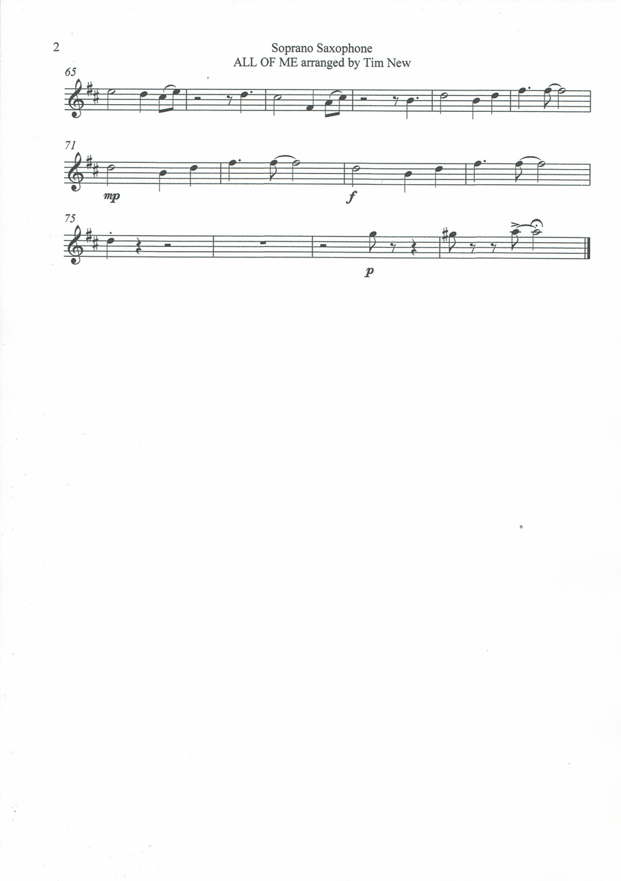 All Of Me Woodwind Quartet scores gallery preview page 6