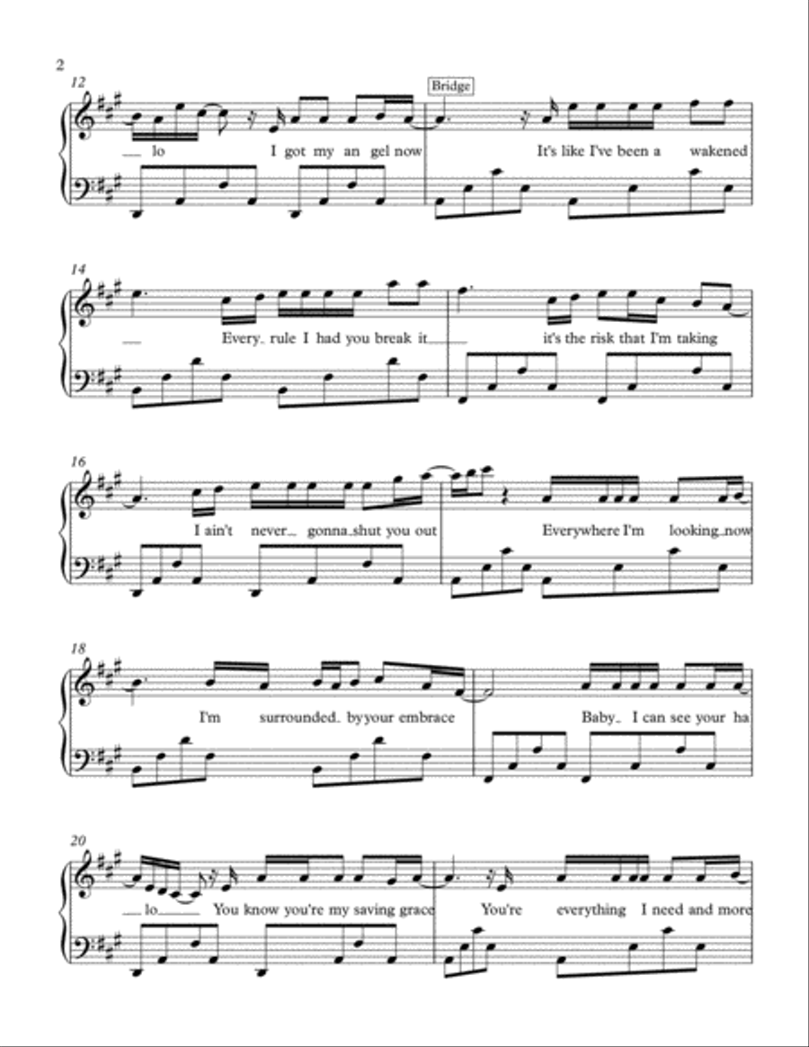 Halo Piano Solo scores gallery preview page 2