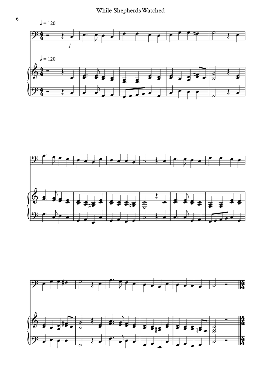 8 Easy Christmas Pieces for Bassoon And Piano Woodwind Duet scores gallery preview page 6