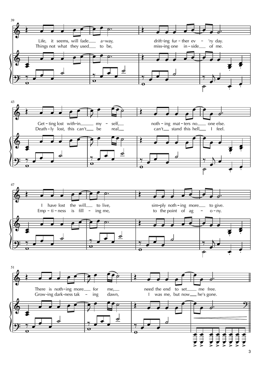 Fade To Black Fade To Black Voice scores gallery preview page 3