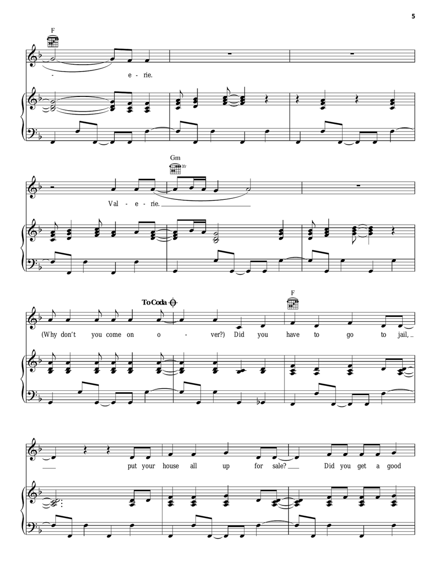 Valerie Valerie Acoustic Guitar scores gallery preview page 5