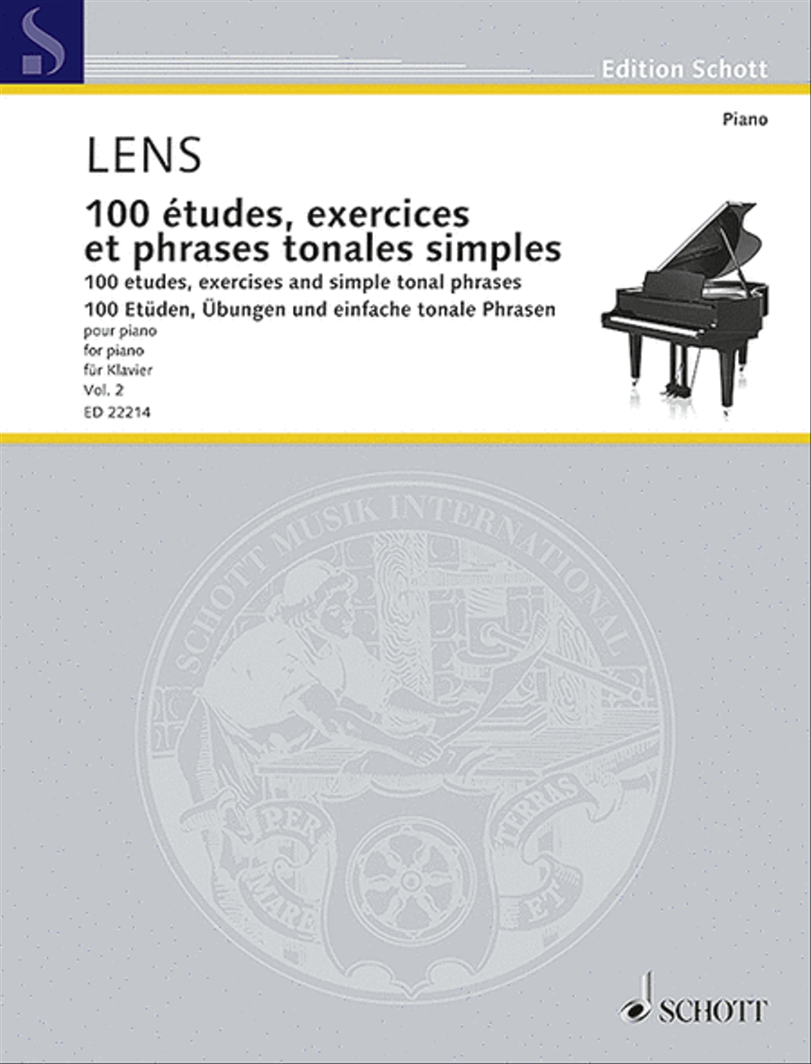 100 Etudes, Exercises and Simple Tonal Phrases Vol. 2 Piano Method scores gallery preview page 1