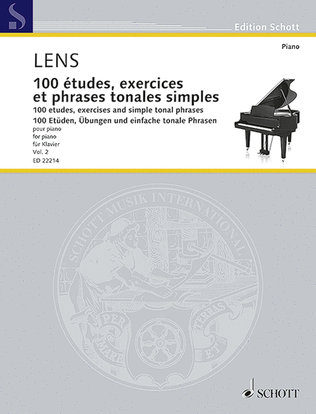 Book cover for 100 Etudes, Exercises and Simple Tonal Phrases Vol. 2