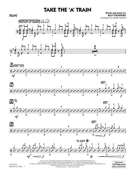 Take The 'A' Train (arr. Mark Taylor) - Drums