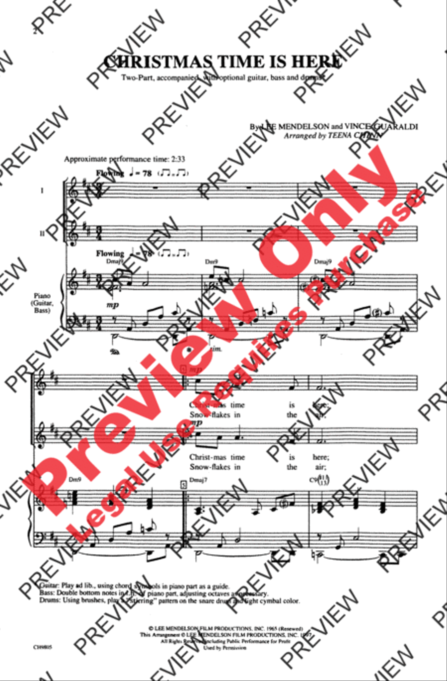 Christmas Time Is Here 2-Part scores gallery preview page 2