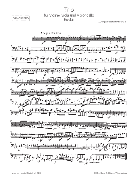 String Trio in E flat major Op. 3