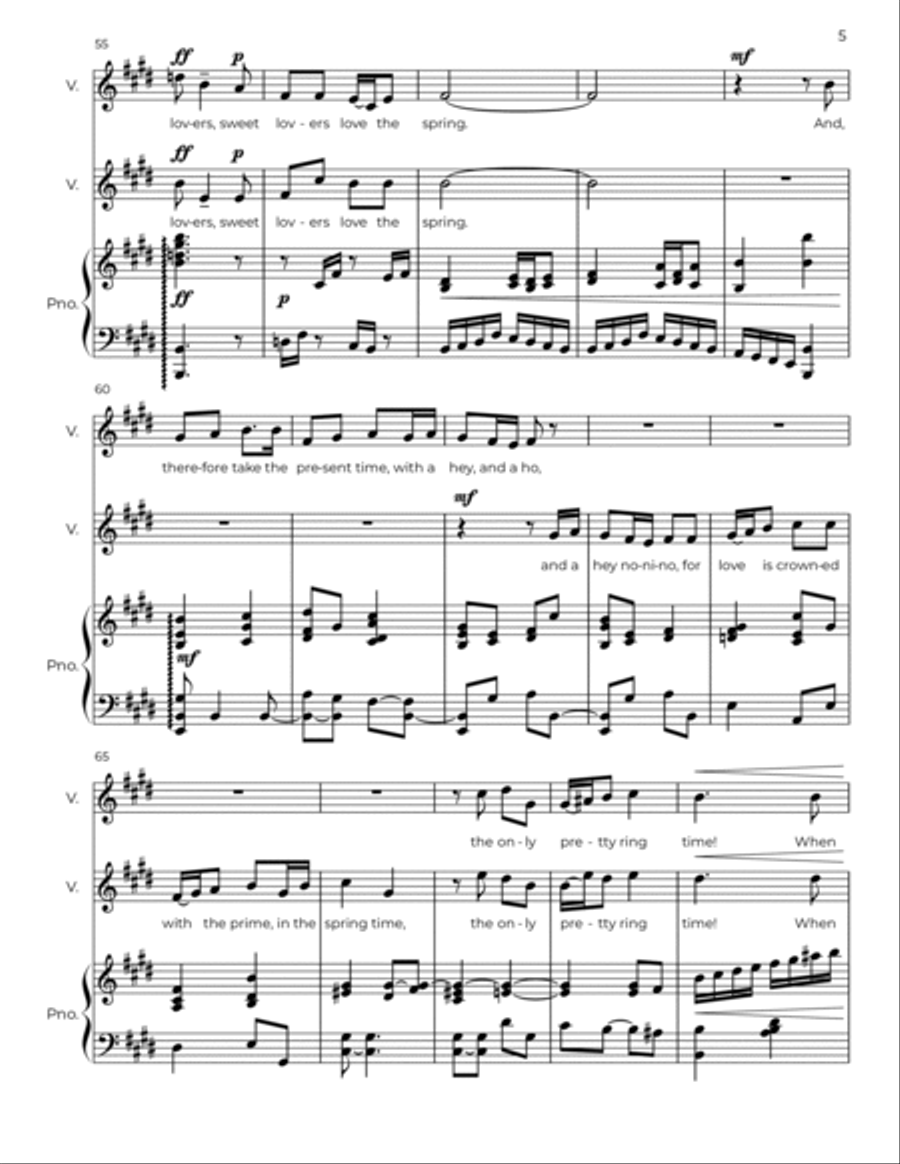 It Was A Lover And His Lass Voice scores gallery preview page 5