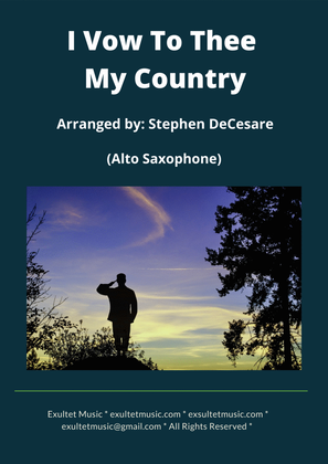 Book cover for I Vow To Thee My Country (Alto Saxophone and Piano)