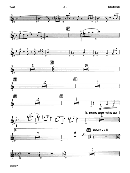 Cuban Overture: 2nd B-flat Tenor Saxophone