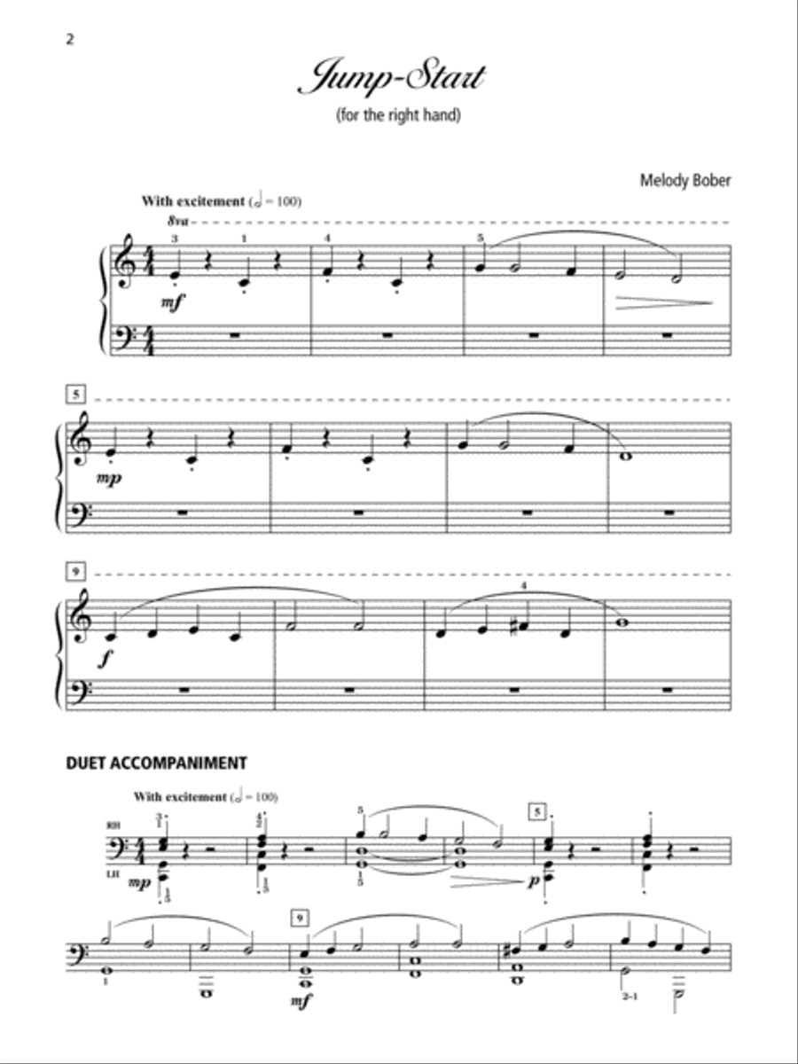 Grand One-Hand Solos for Piano, Book 1: 6 Early Elementary Pieces for Right or Left Hand Alone Piano Method scores gallery preview page 2