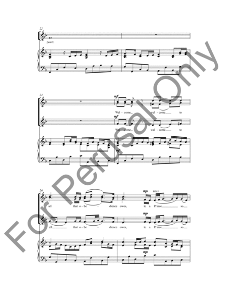 Be Welcome Then, Great Sir SSA scores gallery preview page 5