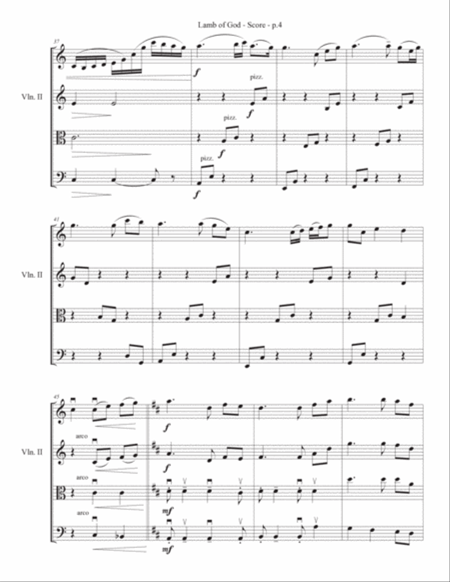 Lamb Of God String Quartet scores gallery preview page 5