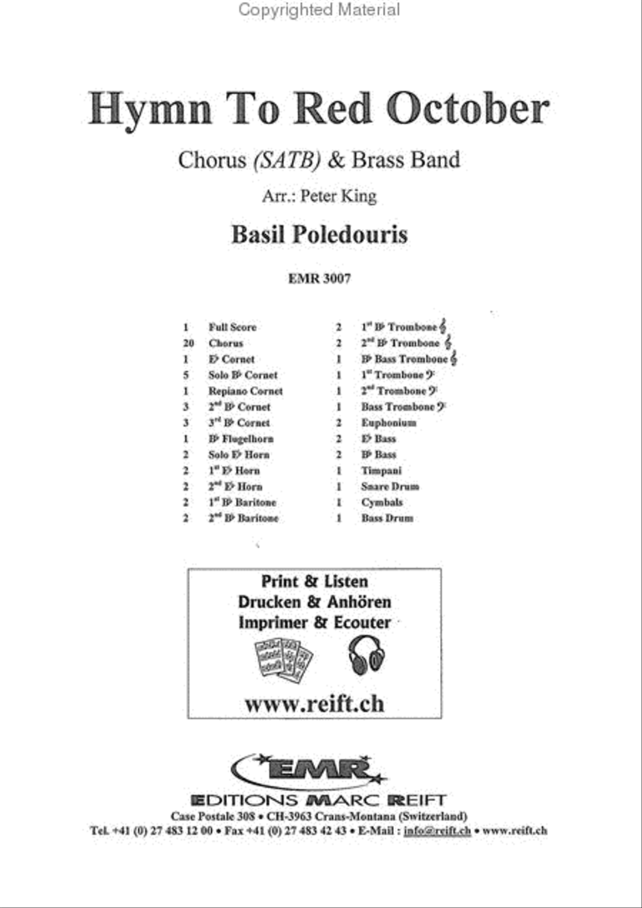 Hymn To Red October 4-Part scores gallery preview page 2