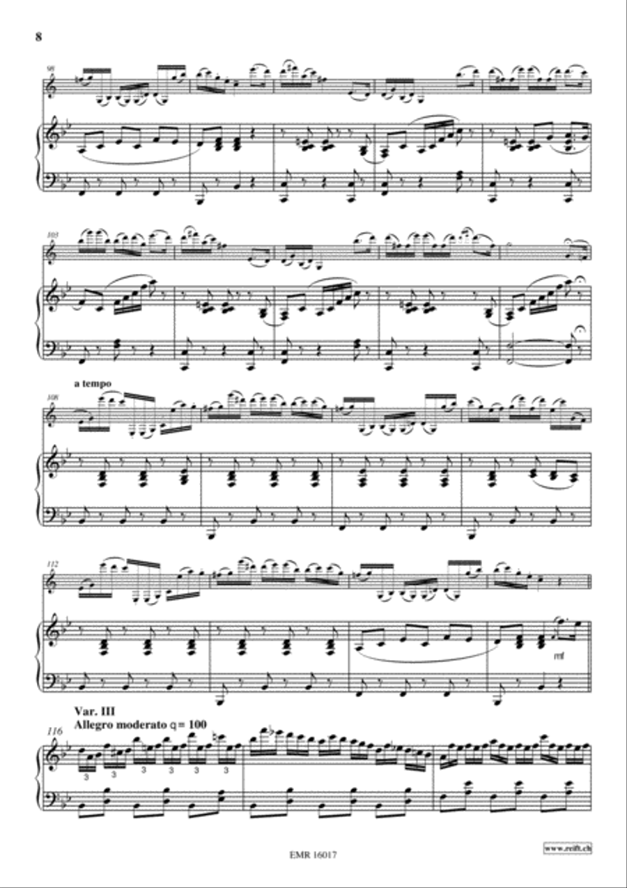 Variations On The Tyrolienne Clarinet Solo scores gallery preview page 9