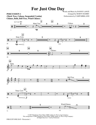 For Just One Day - Percussion 1