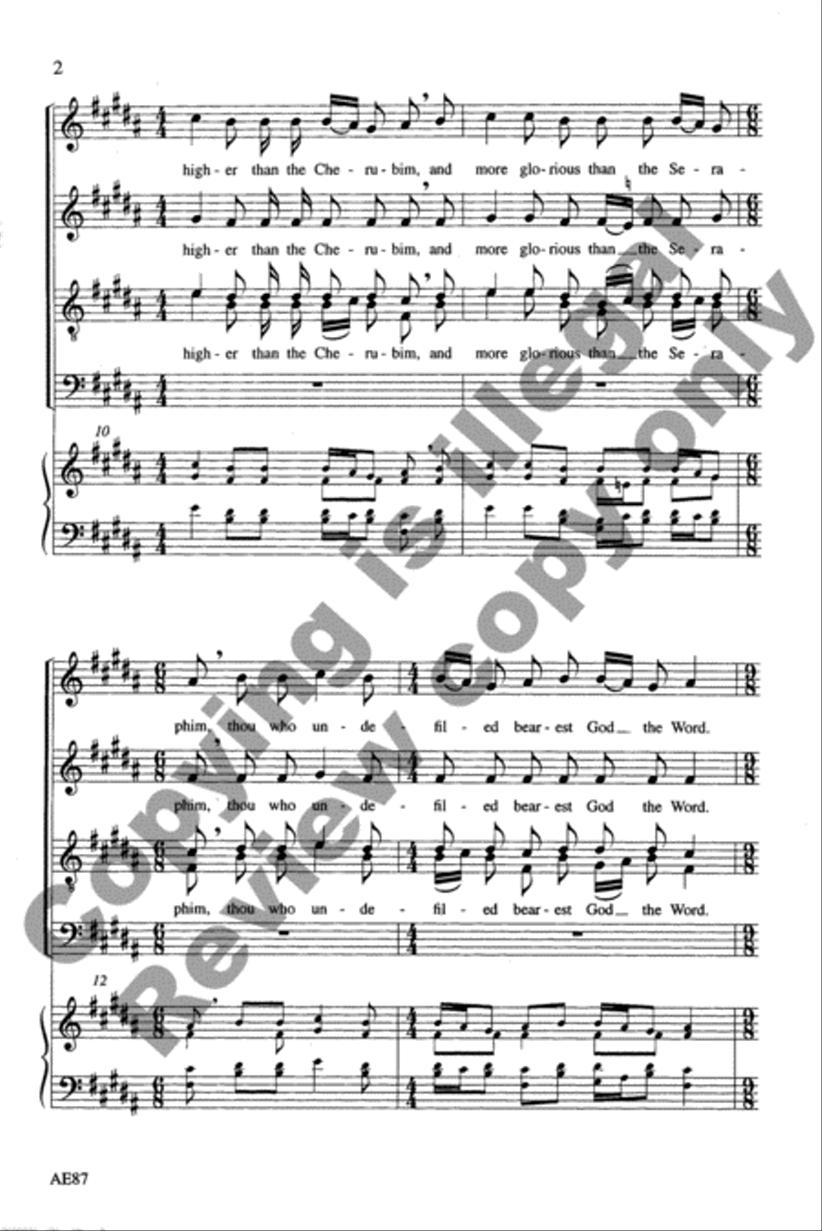 Magnificat & Nunc Dimittis 4-Part scores gallery preview page 4