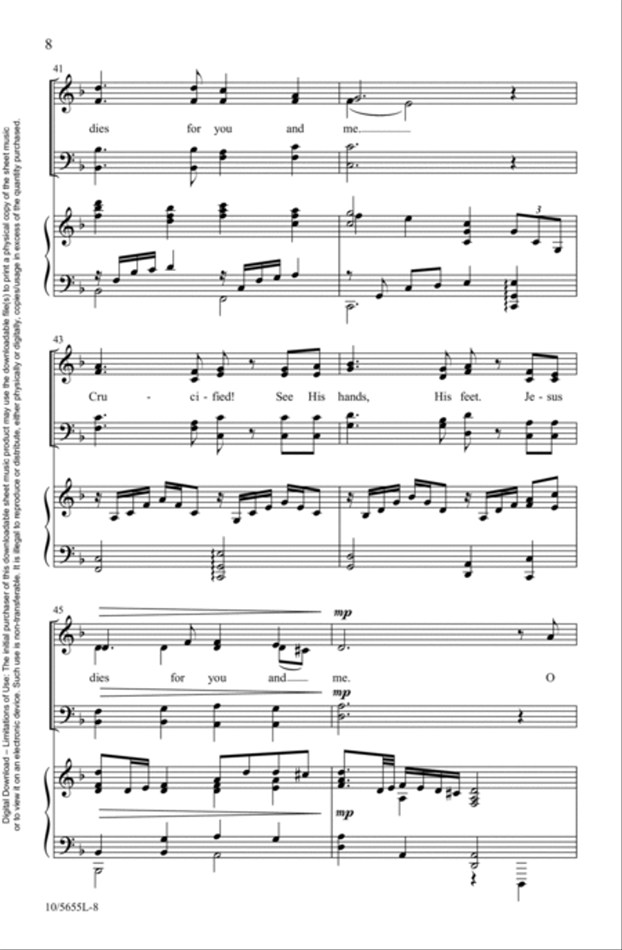 Crucified! Jesus Dies for You and Me 4-Part scores gallery preview page 8
