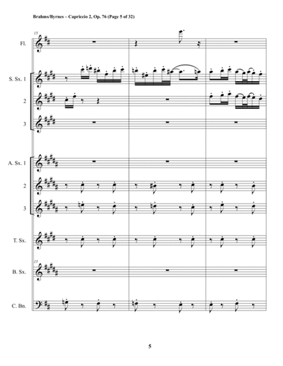 Capriccio No. 2, Op. 76 (Saxophone Octet + Flute & Contrabassoon) image number null