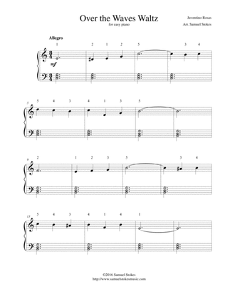 Over the Waves Waltz (Sobre las Olas) - for easy piano