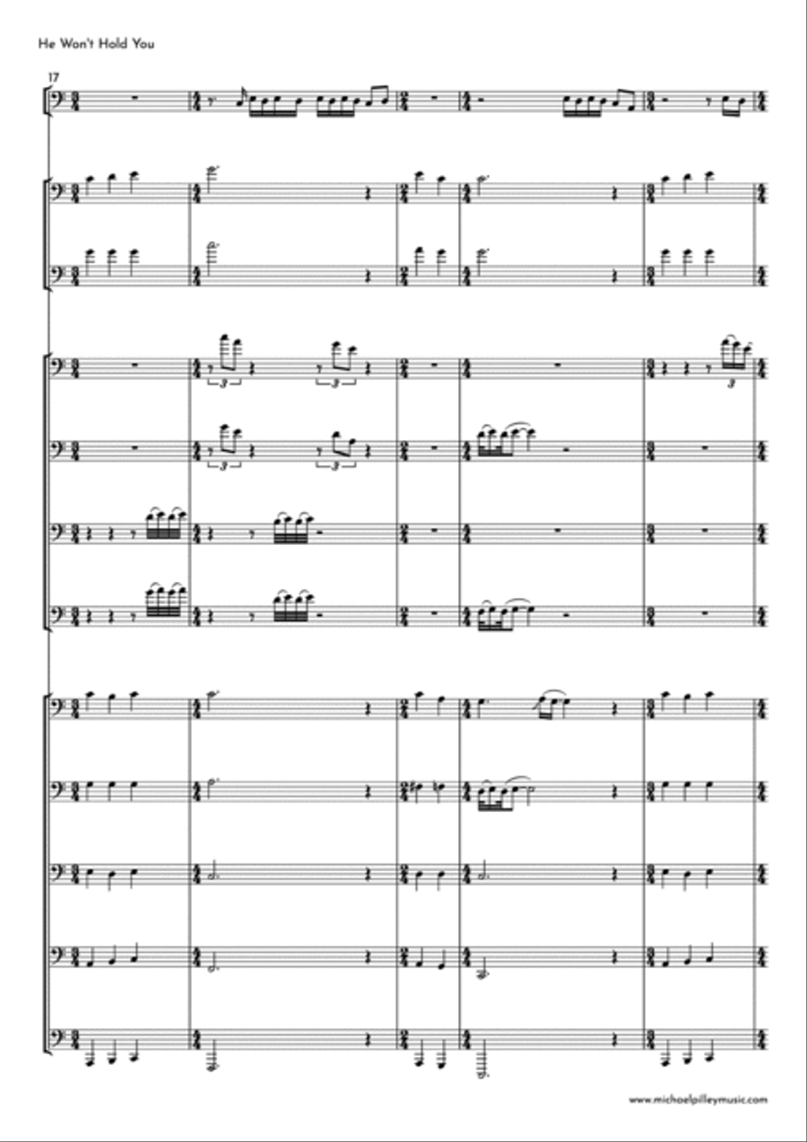 He Won't Hold You (original Version) Trombone scores gallery preview page 6