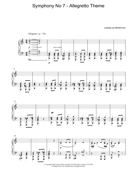Symphony No. 7 - Allegretto Theme