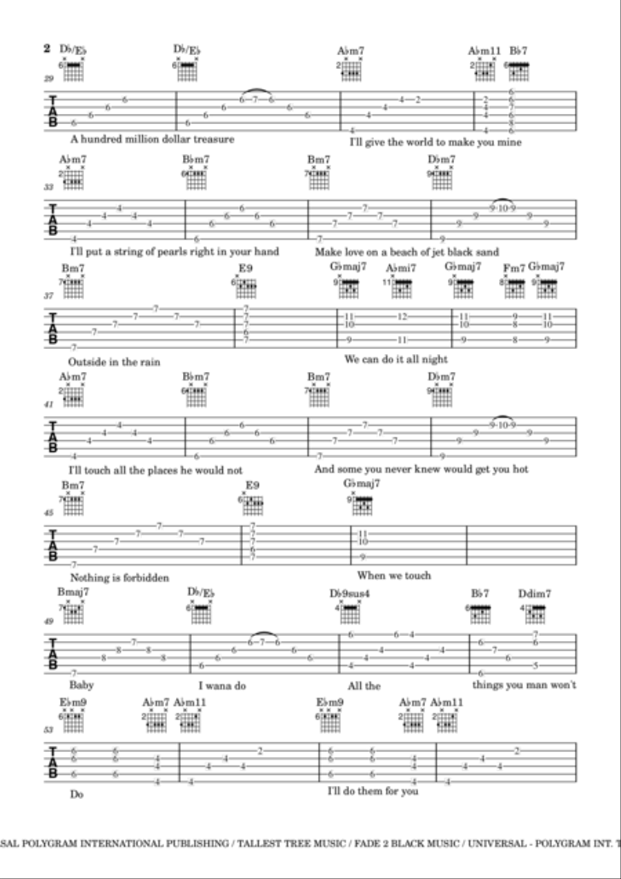 All The Things (your Man Won't Do) Guitar Tablature scores gallery preview page 2
