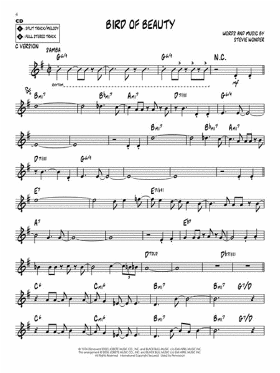 Stevie Wonder Stevie Wonder Accompaniment CD scores gallery preview page 4