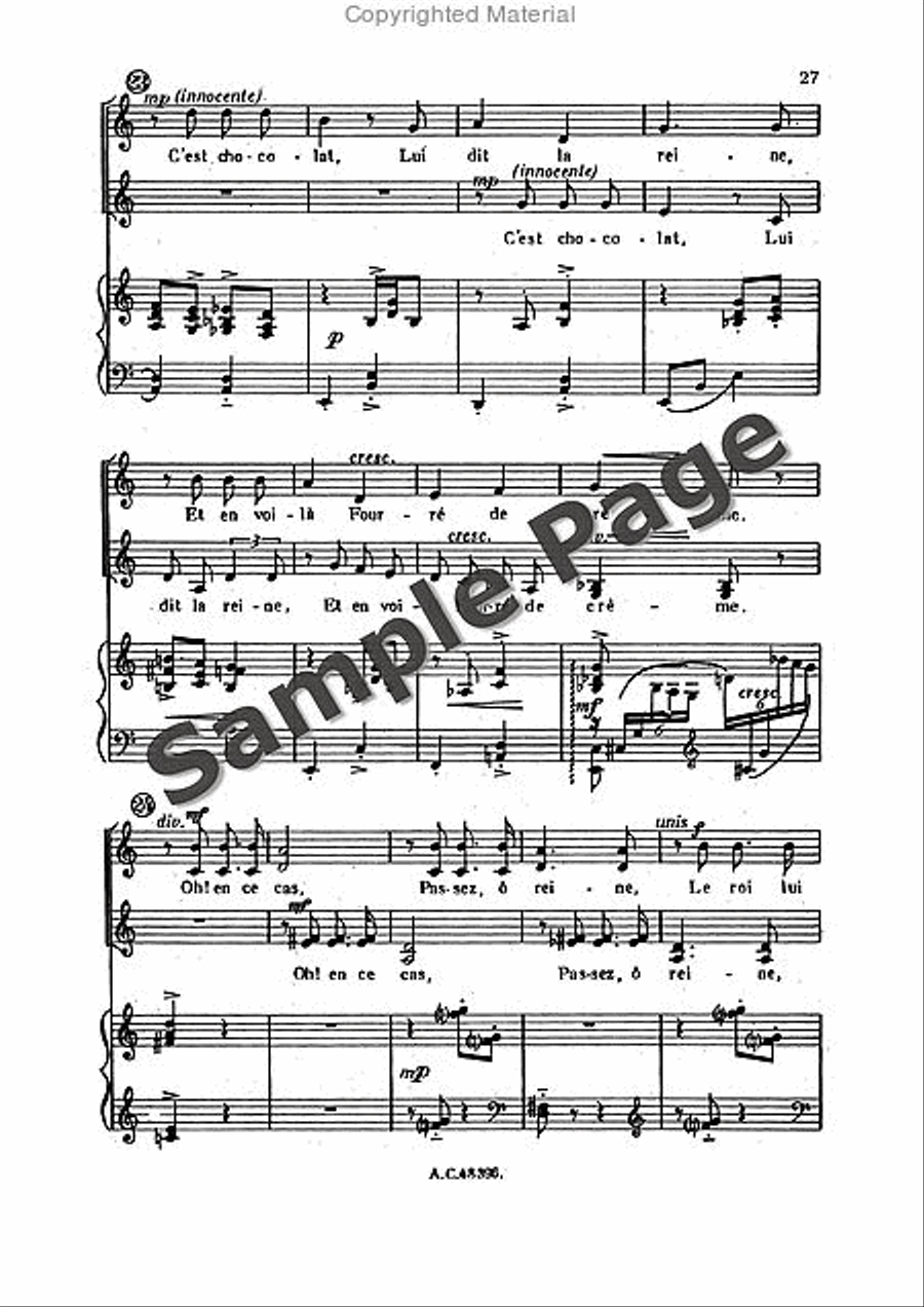 Bernier R Sortileges Ingenus (ep) Women's Choir scores gallery preview page 28