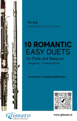 Book cover for 10 Romantic Easy duets for Flute and Bassoon