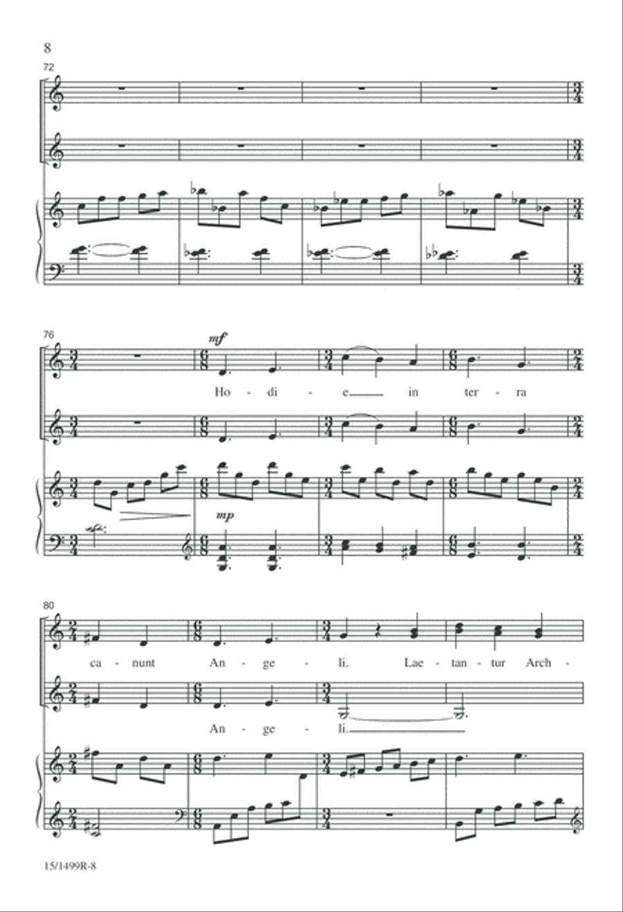 Hodie Christus Hodie Christus SSA scores gallery preview page 8