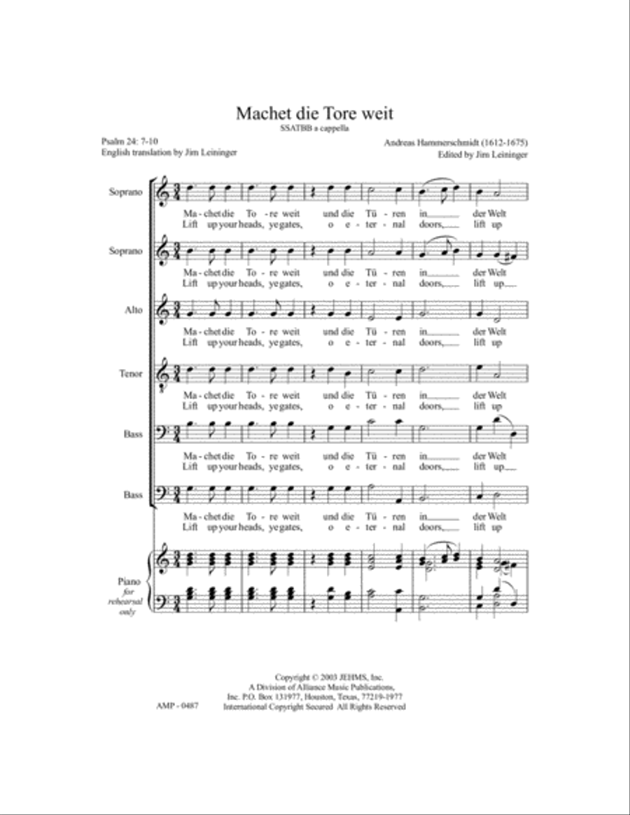 Machet die Tore weit A Cappella scores gallery preview page 2