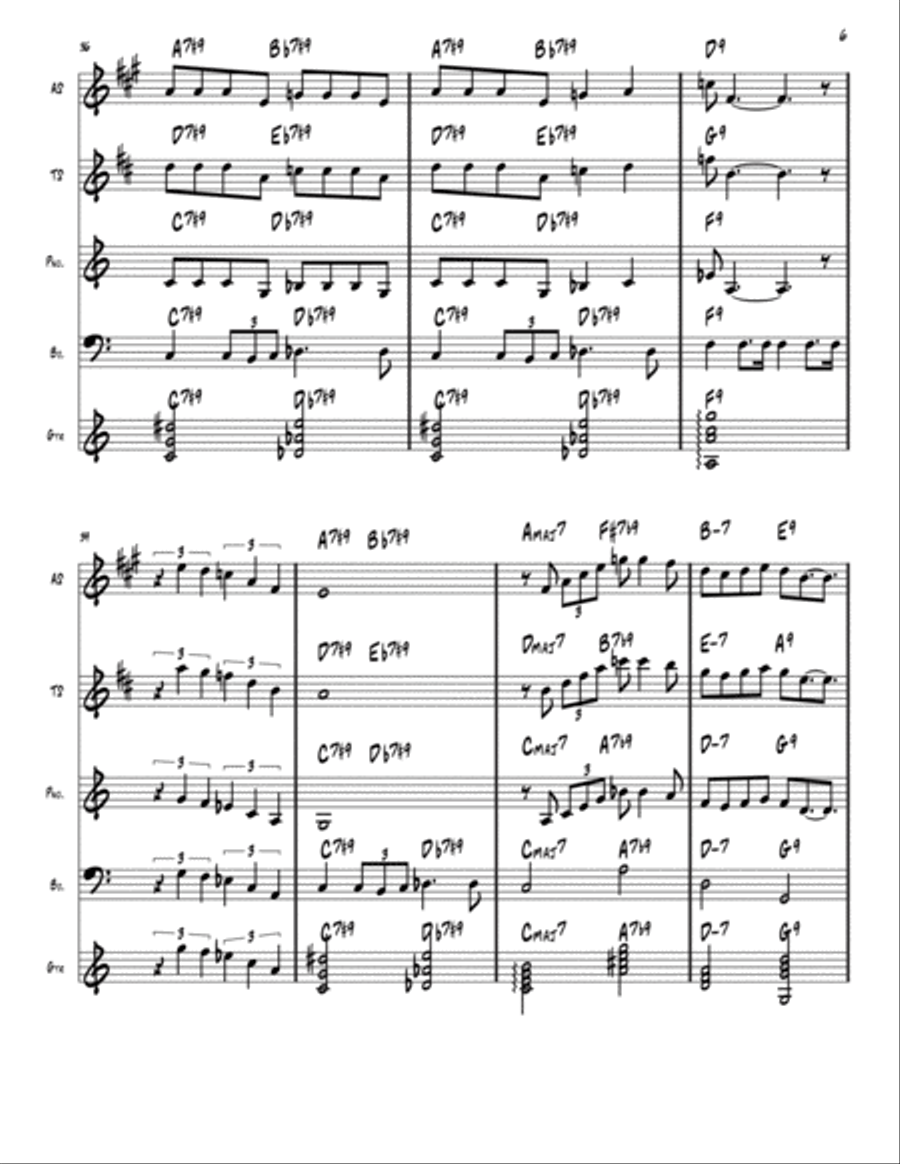 Black Coffee Small Ensemble scores gallery preview page 6