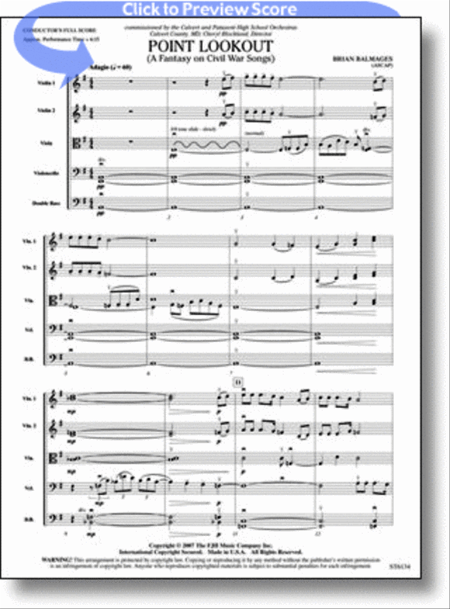 Point Lookout String Orchestra scores gallery preview page 1