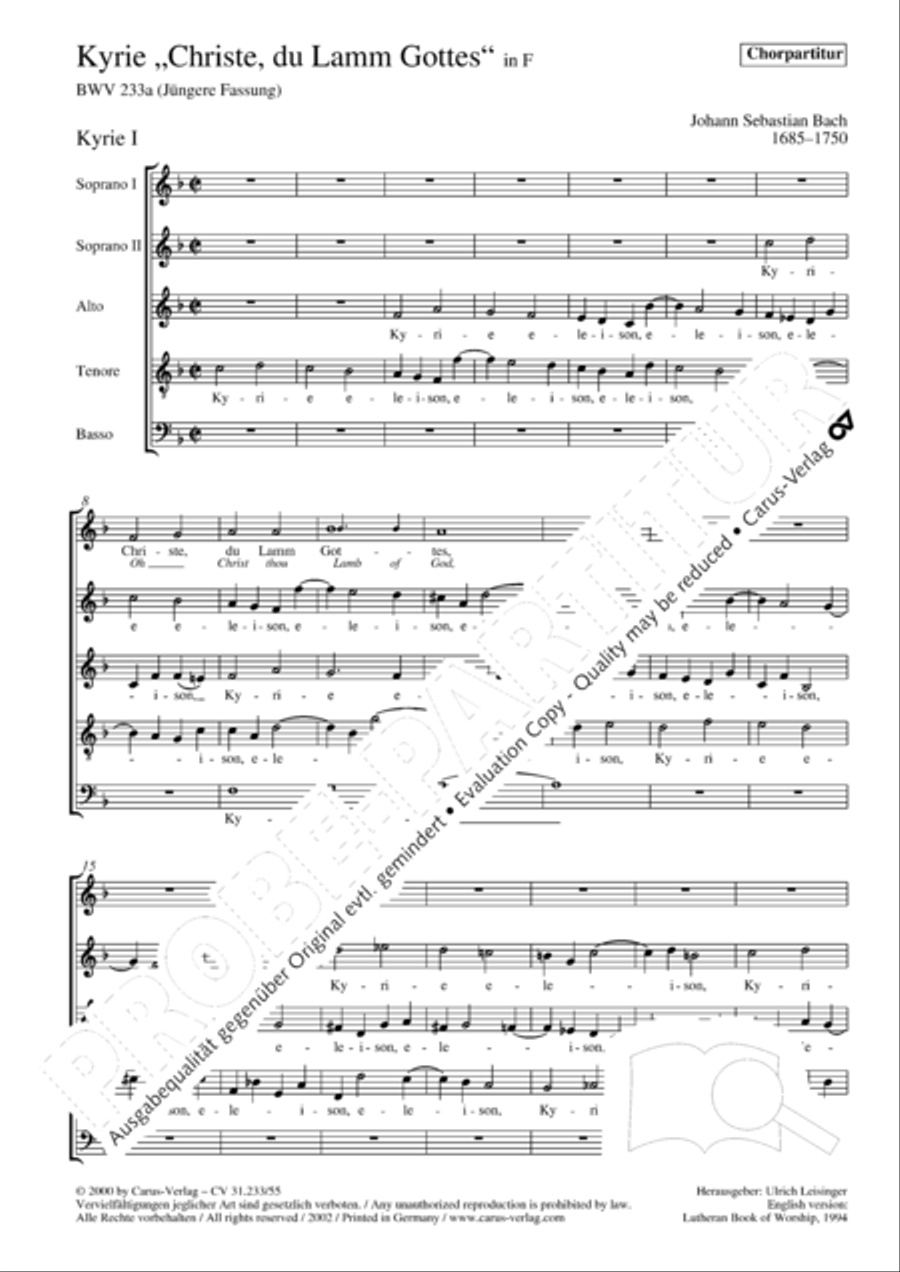 Kyrie (2 Fassungen) Choir scores gallery preview page 3