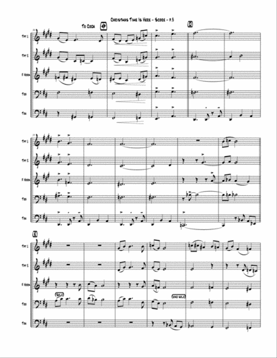 Christmas Time Is Here Christmas Time Is Here Brass Ensemble scores gallery preview page 3