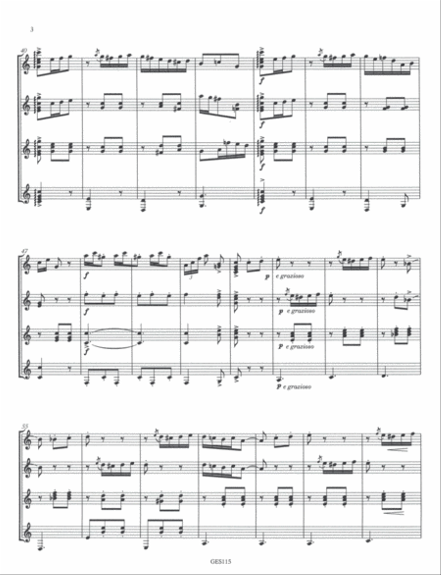 Five Spanish Dances op. 12 arr. for guitar quartet Small Ensemble scores gallery preview page 6