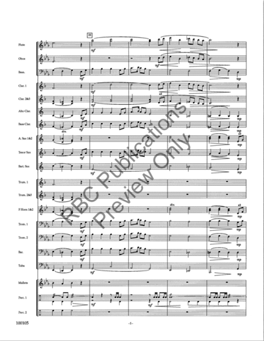 Santa Fe Trail (Score) Concert Band scores gallery preview page 8