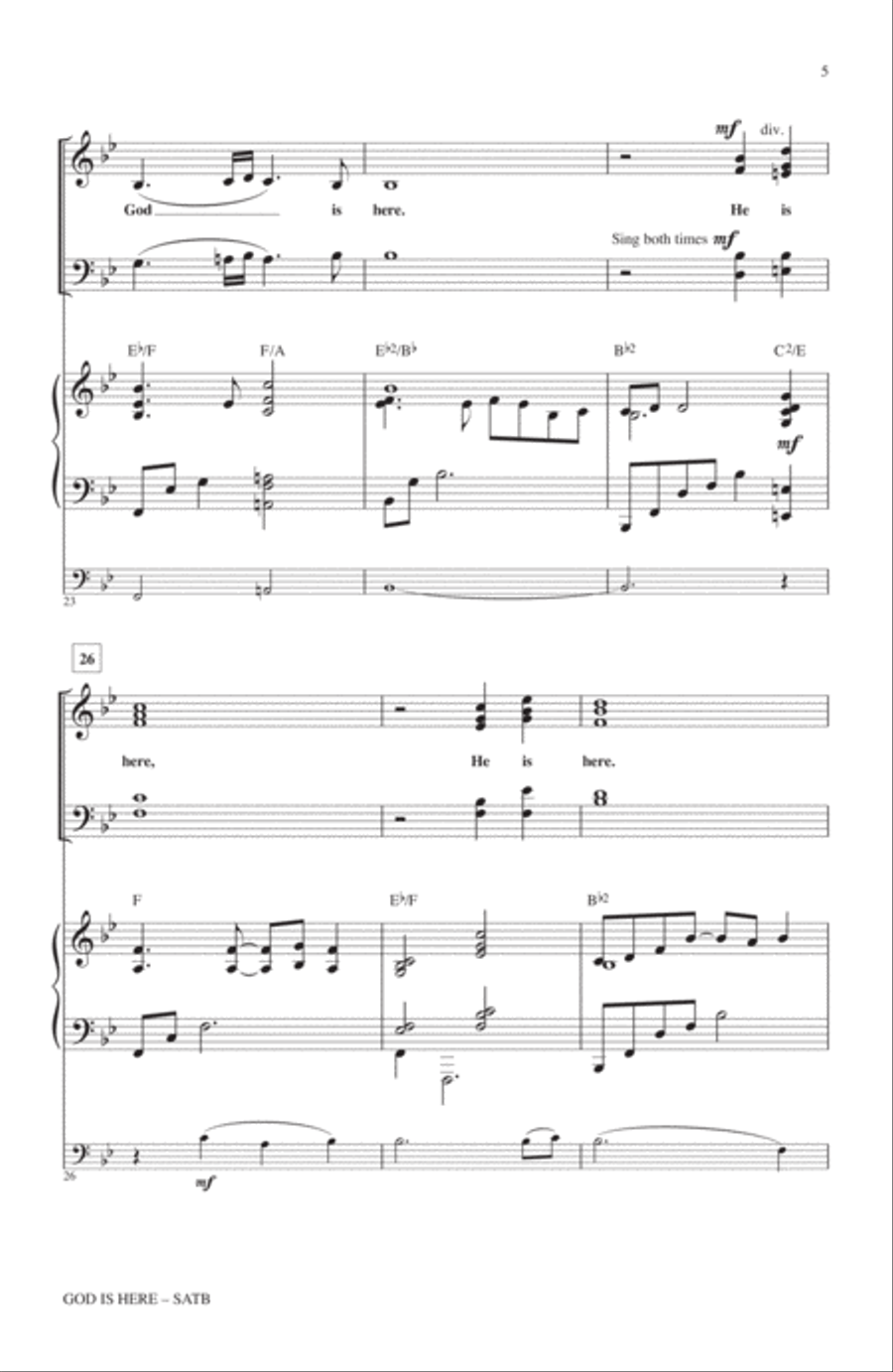 God Is Here 4-Part scores gallery preview page 4