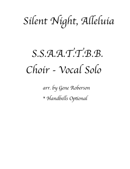 Silent Night -Alleluia for Advanced Choir with solo image number null