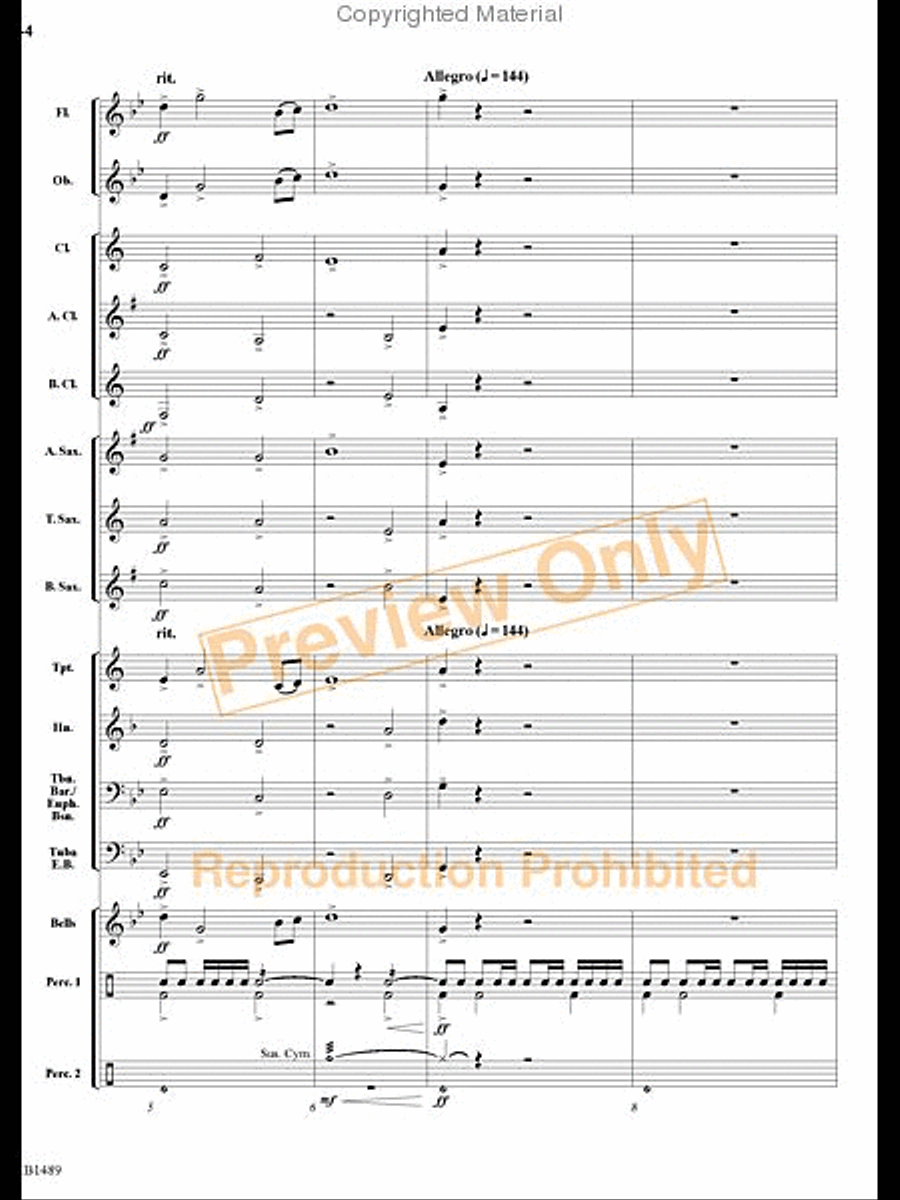 Quest of the Knights Templar Concert Band scores gallery preview page 3