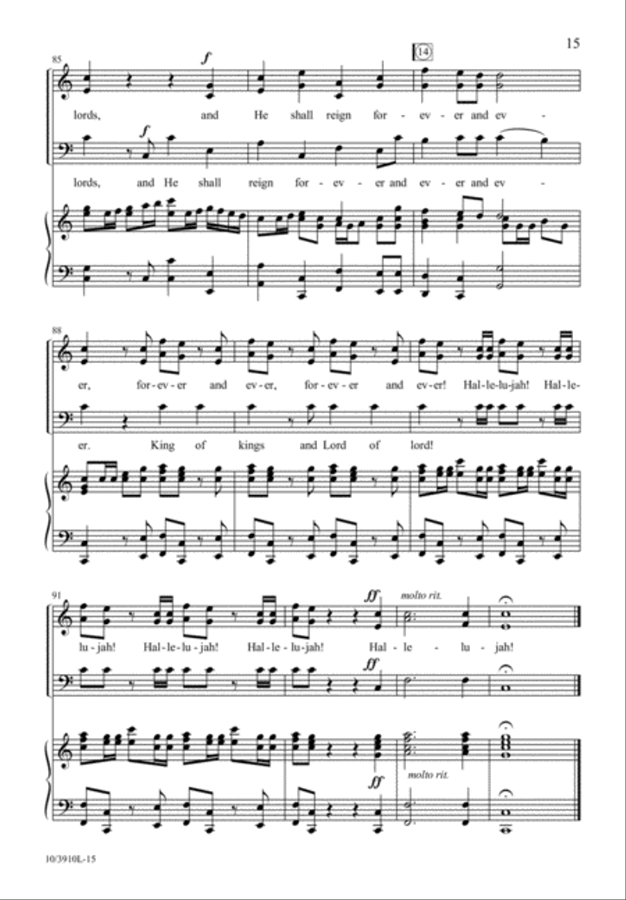 Hallelujah Chorus 3-Part scores gallery preview page 15