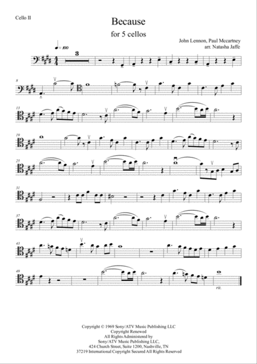 Because String Quintet scores gallery preview page 2