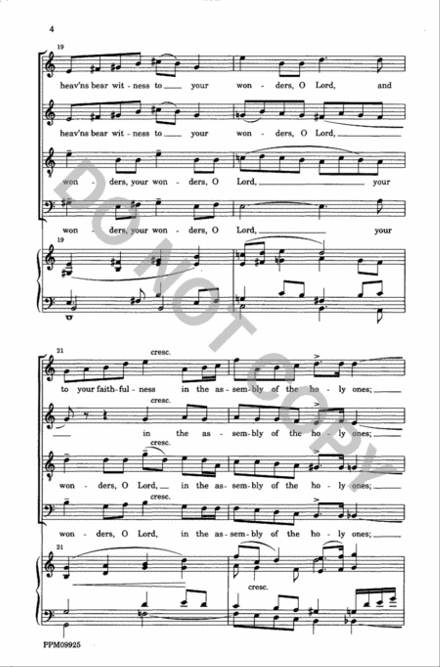 Your Love O Lord forever will I sing Op. 251 Divisi scores gallery preview page 5