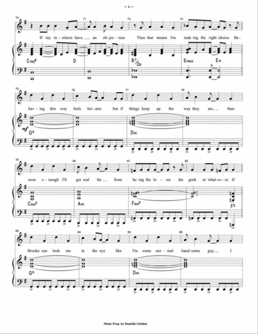 Loser Geek Whatever Piano, Vocal scores gallery preview page 6