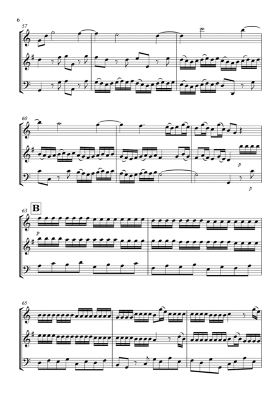 Trio Sonata No.5 Woodwind Trio scores gallery preview page 6